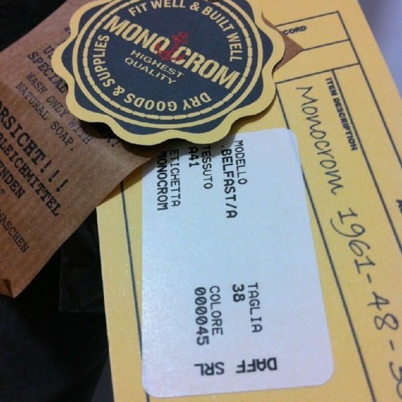 Monocrom Italian fantastic pants 38slim(Fit is 36W - Picture 2 of 5